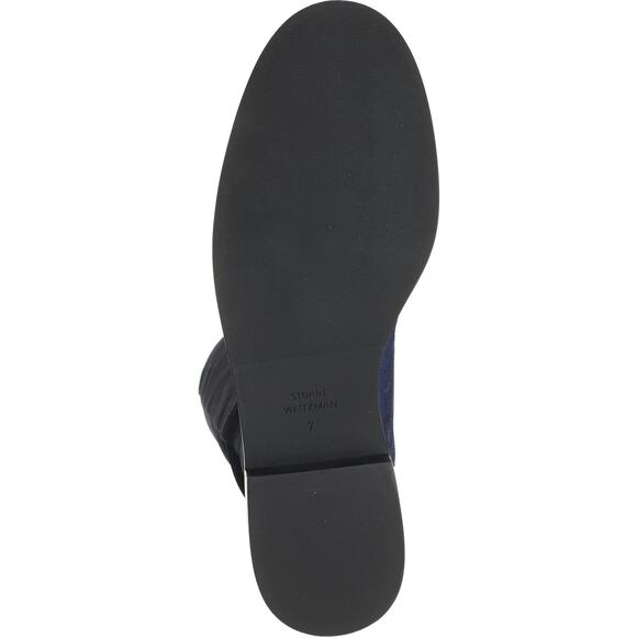 Stuart Weitzman Greer City Boot Suede Knee High Boot in Nice Blue 5050 Stretch - Picture 9 of 13